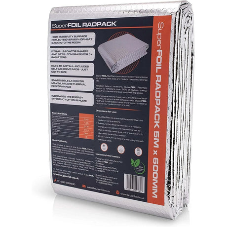 SuperFOIL Radiator Insulation Foil RadPack (5m x 60cm) - Armstrong Cheshire