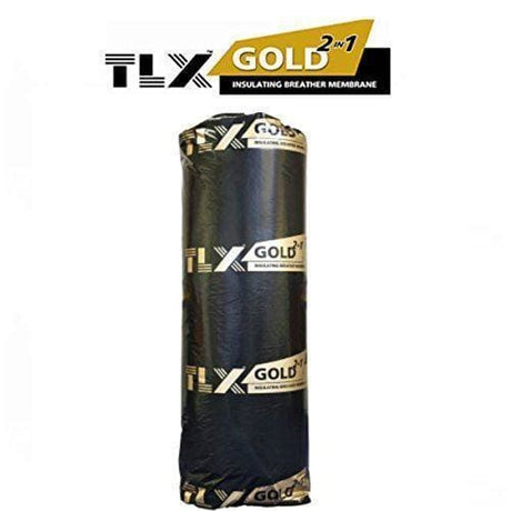 TLX Gold Multi Foil Thermal Insulation | Breathable Membrane | 2 in 1 | 10m x 1.2m-Gold-Armstrong Supplies (3905654456368)