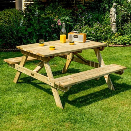 Traditional Wooden Picnic Bench (5802982506659)