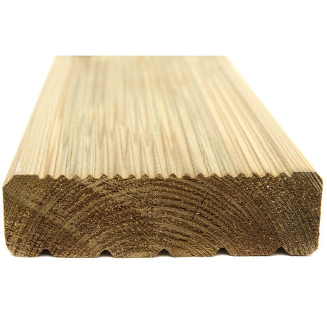 Treated Heavy Duty Timber Decking Board Packs 120mm x 35mm finished size - Armstrong Cheshire