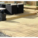 Treated Heavy Duty Timber Decking Board Packs 120mm x 35mm finished size - Armstrong Cheshire