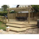 Treated Heavy Duty Timber Decking Board Packs 120mm x 35mm finished size - Armstrong Cheshire