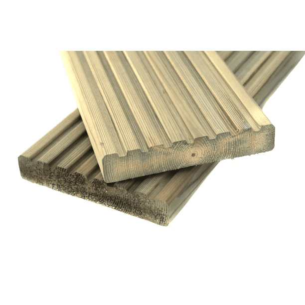 Treated Timber Decking Board 145mm x 27mm Finished Size - Armstrong Cheshire