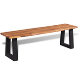 Solid Acacia Wood Bench Entryway Benches Outdoor Garden Chair 57"/63" - Armstrong Supplies