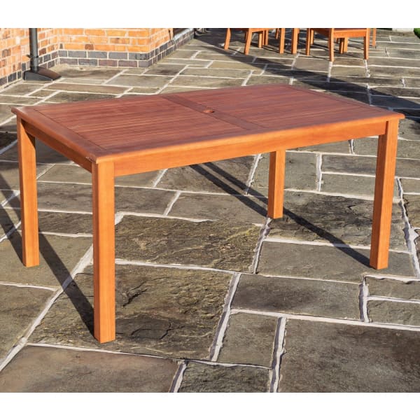 Willington Rectangular Hardwood Patio Dining Table (5802978902179)